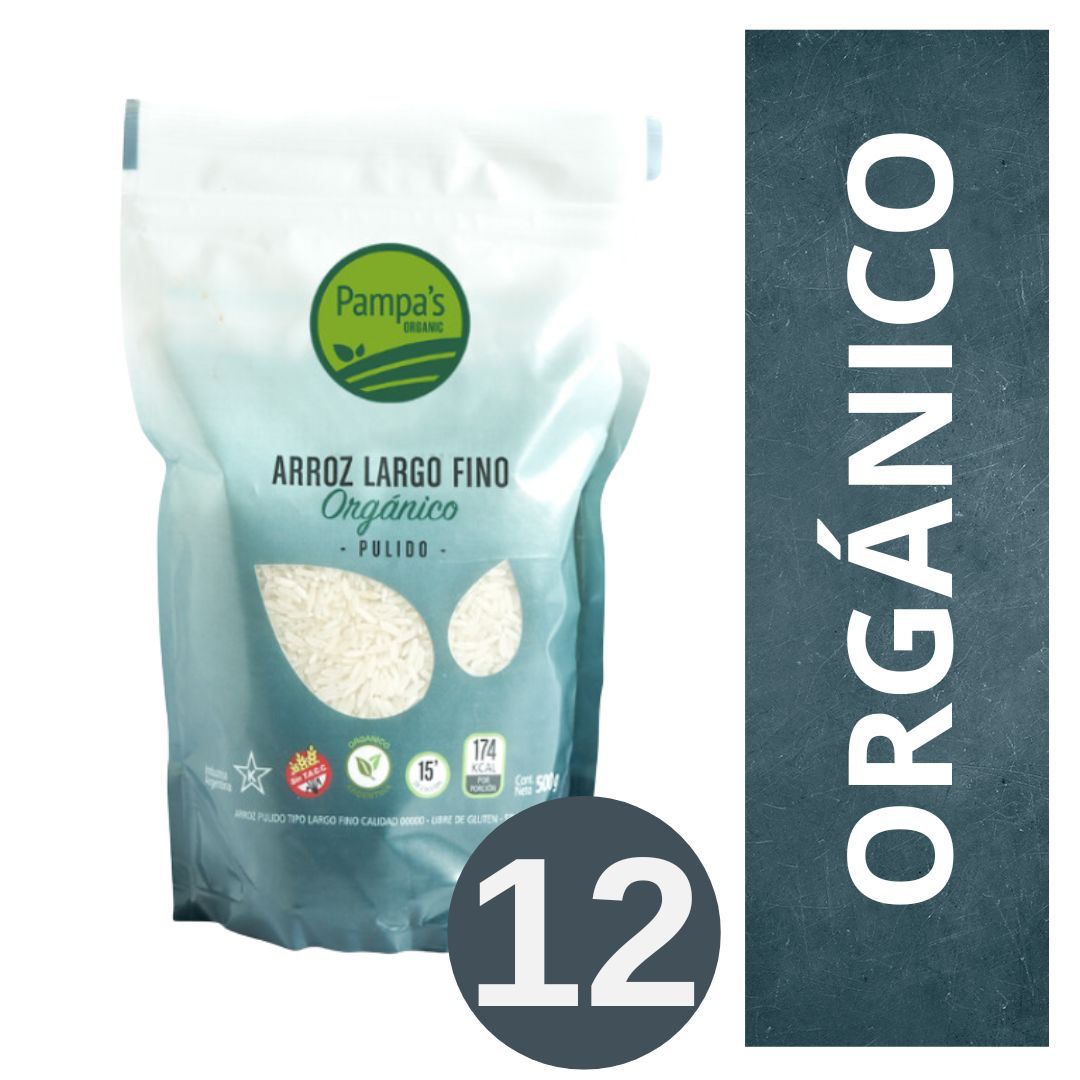 arroz-organico-largo-fino-pulido-pampas-organic-12-x-500-gr