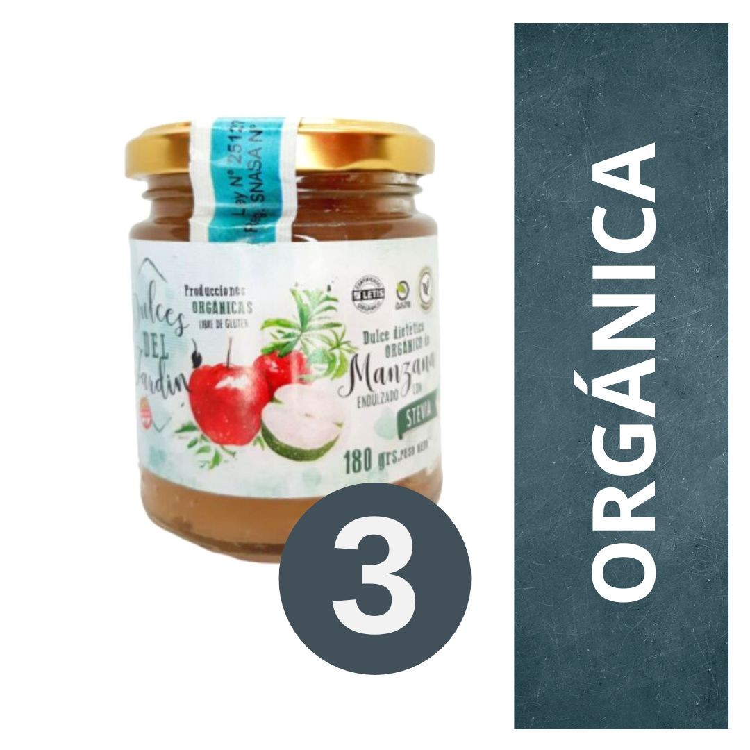 pack-de-mermelada-organica-de-manzana-dulces-del-jardin-con-stevia-3-x-180-gr